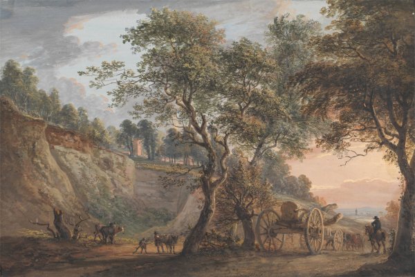 View at Charlton, Kent by Paul Sandby - Hand-Painted Oil Painting Reproduction