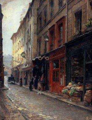 Le Cabaret Du Pere Lunette, Rue Des Anglais by Paul Schaan Oil Painting