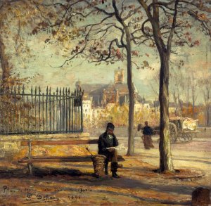 Le Quai De L'hotel-De-Ville Vu De L'ile De La Cite by Paul Schaan Oil Painting