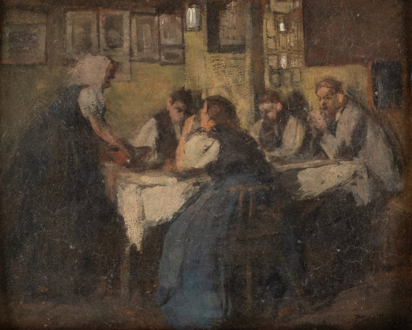 Family from the Black Forest at the table  by Paul Segisser - Hand-Painted Oil Painting Reproduction