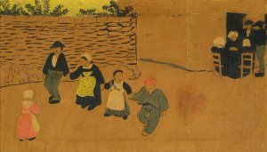 Breton panel with children by Paul Serusier Oil Painting