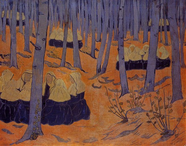 Main Product Photo of Breton Women, the Meeting in the Sacred Grove Painting by Paul Serusier
