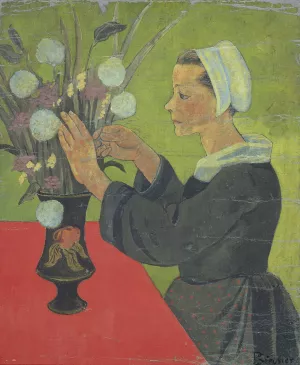 Bretonne au bouquet Oil painting by Paul Serusier