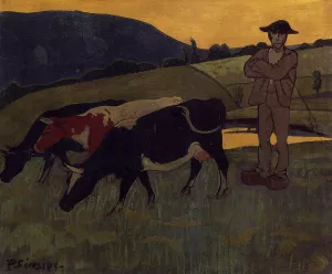 Peasant with Three Crows by Paul Serusier Oil Painting