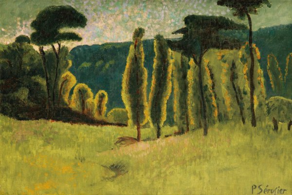 Main Product Photo of Pins Et Peupliers Dans Un Pre Painting by Paul Serusier