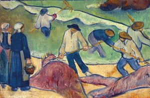 Small Landscape with Seaweed Fishermen by Paul Serusier Oil Painting