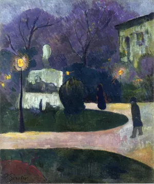 Square with Street Lamp Oil painting by Paul Serusier