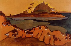 The Ile de la Douane, the Mouthe of the Trieux River Oil painting by Paul Serusier