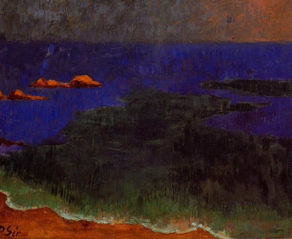 Main Product Photo of The Seat at Poldu: Sunset Painting by Paul Serusier