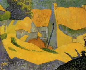 Yellow Farm at Pouldu by Paul Serusier - Oil Painting Reproduction