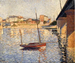 A Clipper, Asnieres painting by Paul Signac