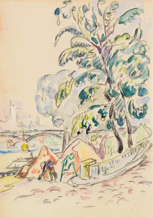 An der Pariser Seine Oil painting by Paul Signac