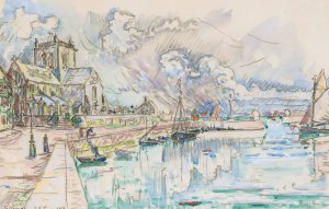 Barfleur, Le Port by Paul Signac Oil Painting