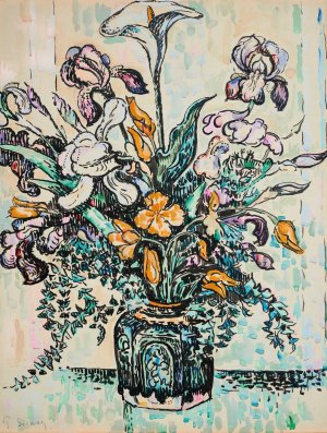 Bouquet by Paul Signac Oil Painting