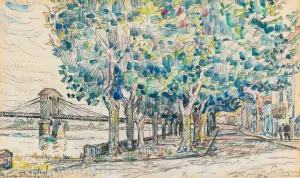 Bourg-Saint-Andeol Oil painting by Paul Signac
