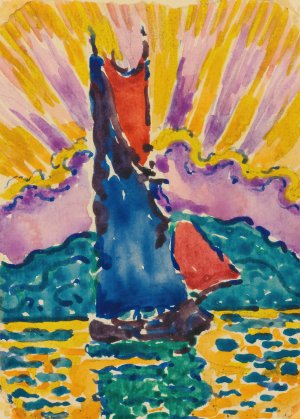 Coucher De Soleil by Paul Signac Oil Painting