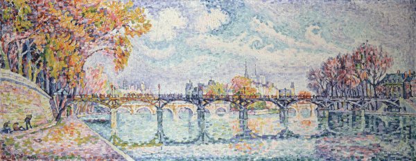 Le pont des Arts  by Paul Signac - Hand-Painted Oil Painting Reproduction