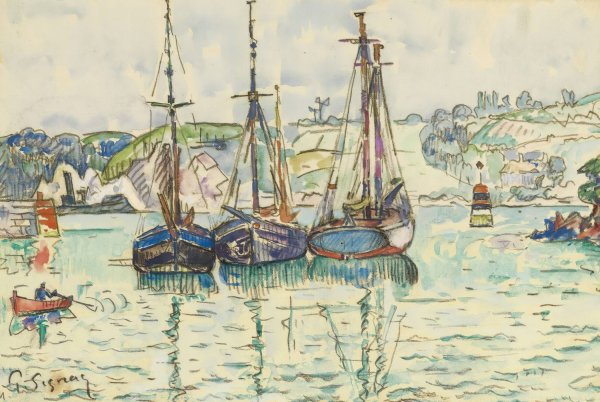 Le Trieux by Paul Signac - Hand-Painted Oil Painting Reproduction