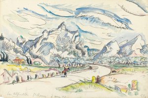Les Alpilles Vue Depuis Saint-Remy-De-Provence by Paul Signac Oil Painting