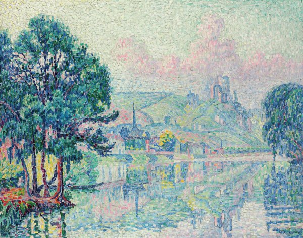 Les Andelys. Matin. ete  by Paul Signac - Hand-Painted Oil Painting Reproduction