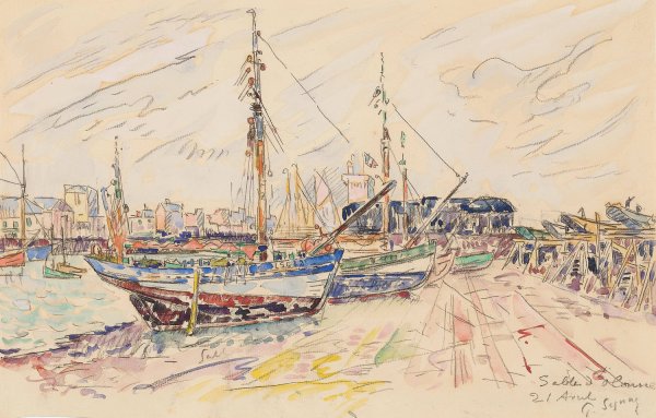 Les Sables d'Olonne  by Paul Signac - Hand-Painted Oil Painting Reproduction