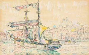 Marseille. Voilier by Paul Signac Oil Painting