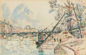 Paris, La Seine Au Pont Des Arts by Paul Signac Oil Painting