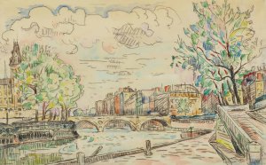 Paris, Le Pont Louis Philippe by Paul Signac Oil Painting