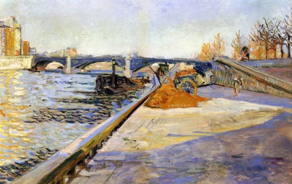 Paris - Quai de la Tournelle by Paul Signac - Hand-Painted Oil Painting Reproduction
