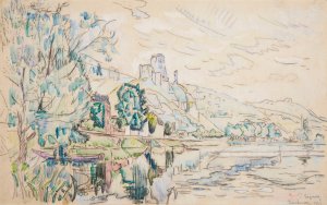 Petit Andely, Chateau Gaillard by Paul Signac Oil Painting