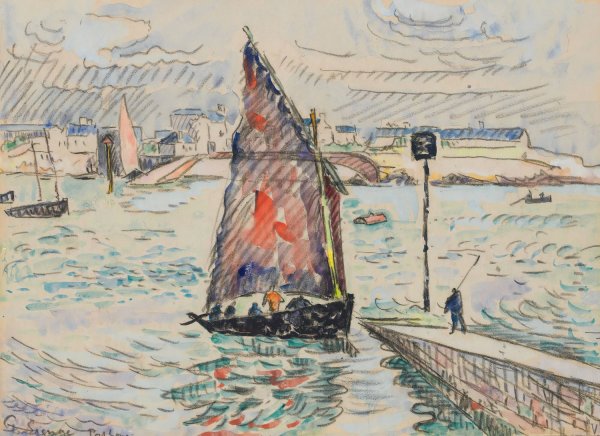 Port-Louis  by Paul Signac - Hand-Painted Oil Painting Reproduction