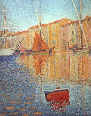 Red Buoy also known as Harbour at Saint Tropez by Paul Signac - Oil Painting Reproduction