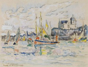 Sables D'olonne, Vue De Port by Paul Signac Oil Painting