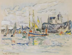 Sables D'olonne, Vue De Port by Paul Signac Oil Painting