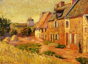 Saint-Briac, Courtyard of the Ville Hue by Paul Signac Oil Painting