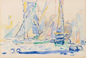 St. Tropez, Tartanes Au Port by Paul Signac Oil Painting