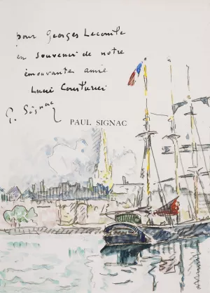 Terreneuva a l'ancre, au large d'un port breton by Paul Signac Oil Painting