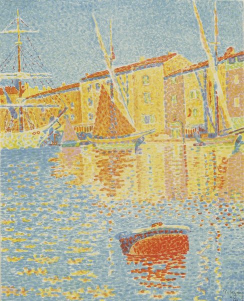 The Buoy  by Paul Signac - Hand-Painted Oil Painting Reproduction