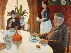 The Dining Room painting by Paul Signac