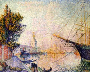 The Dogana Oil painting by Paul Signac