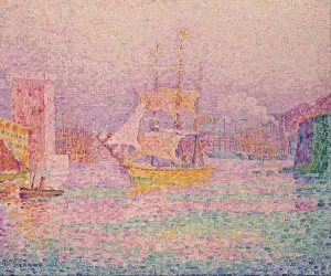 The Harbour at Marseille painting by Paul Signac