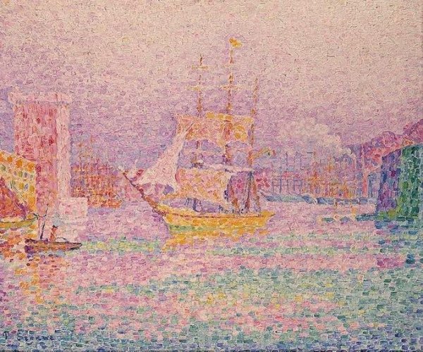 Main Product Photo of The Harbour at Marseille Painting by Paul Signac