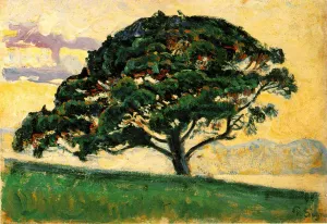 The Large Pine, Saint-Tropez Oil painting by Paul Signac