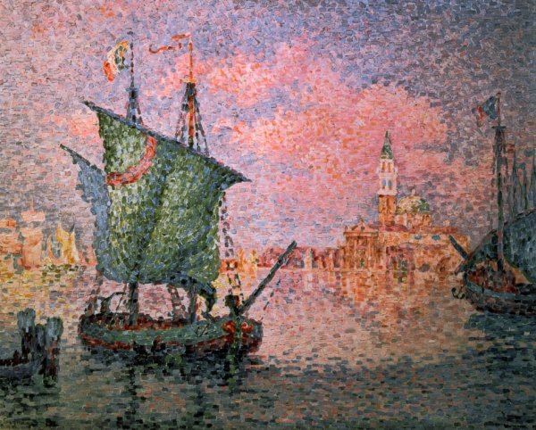 Main Product Photo of Venice - The Pink Cloud Painting by Paul Signac