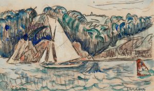 Voilier naviguant sur le Trieux by Paul Signac Oil Painting