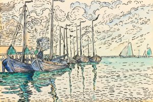 Volendam, Barques De Peche by Paul Signac Oil Painting