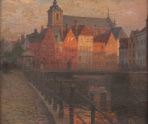 Quai de la Paille a Bruges by Paul Steck Oil Painting