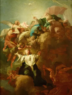 Allegorie auf die Unbefleckte Empfangnis Mariae Oil painting by Paul Troger