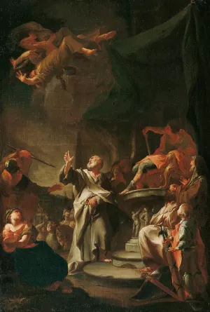 Der Sturz des Magiers Simon by Paul Troger Oil Painting