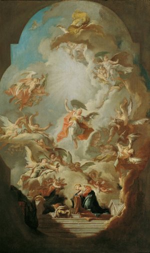 Die Verkundigung an Maria by Paul Troger Oil Painting